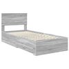 vidaXL Bedframe met hoofdeinde Grijs Sonoma 90 x 200 cm Bewerkt hout