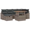 vidaXL Tuin Sofa Set 7 st Grijs poly rattan