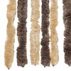 vidaXL Vliegengordijn 56x200 cm chenille donkerbruin en beige