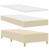 vidaXL Boxspringbed met Matras Donkergrijs 90x190 cm Cr&egrave;me 90 x 190 cm