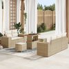vidaXL Tuin Sofa Set met kussen 8 pcs Beige poly rattan