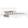 vidaXL Bedframe met hoofdbord massief grenenhout wit 180x200 cm