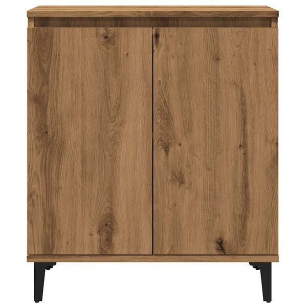 vidaXL Dressoir 60x35x70 cm bewerkt hout artisanaal eikenkleur