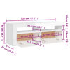 vidaXL Tv-meubel met LED-verlichting 120x35x40 cm hoogglans wit
