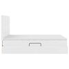 vidaXL Opslag bed met matras met opslag Puur Wit 140 x 190 cm Nep Leer