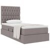 vidaXL Opslag bed met matras met matras Taupe 90 x 190 cm Polyester