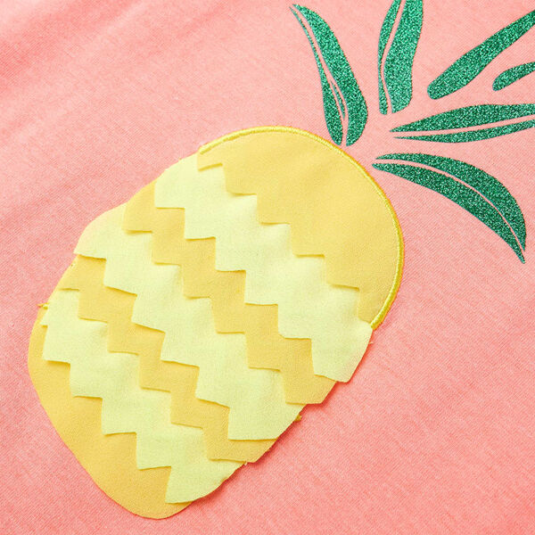 Kindershirt 116 neonkoraal