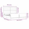 vidaXL Bedframe met hoofdeinde Lichtgrijs 160 x 200 cm Stof