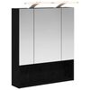 vidaXL Badkamer spiegelkast Zwart Eiken 60 x 14.5 x 70 cm Bewerkt hout
