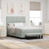 vidaXL Boxspring bed met matras Lichtgrijs 140 x 190 cm Fluweel
