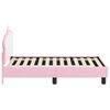 vidaXL Peuterbedframe met hoofdbord met hoofdeinde Roze 70 x 140 cm PU