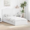 vidaXL Opslag bed met hoofdeinde met lade Wit 75 x 190 cm Bewerkt hout