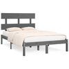 vidaXL Bedframe massief hout grijs 120x190 cm