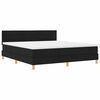 vidaXL LED Box Spring Bed met hoofdeinde Zwart 180 x 200 cm Stof