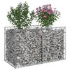 vidaXL Gabion Verhoogd Bed Zilver 100 x 50 x 60 cm