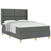 vidaXL Boxspringbed met matras Donkergrijs 160 x 200 cm Stof