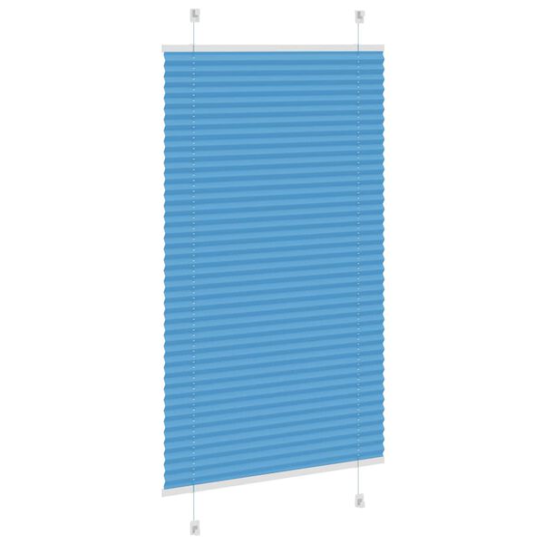 vidaXL Pliss&eacute; rolgordijn 75x100 cm stofbreedte 74,4 cm polyester blauw