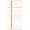 vidaXL Schuifdeur 102,5x205 cm helder ESG-glas en aluminium goudkleur