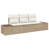 vidaXL Tuinbankenset 3 st Beige en Cr&egrave;me poly rattan