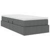 vidaXL Opslag bed met matras Donkergrijs 90 x 190 cm Polyester
