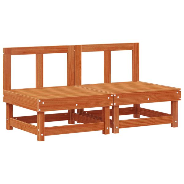 vidaXL Tuin Midden Sofa Massief grenenhout Waskleur Bruin