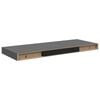 vidaXL Wandschap zwevend 60x23,5x3,8 cm MDF hoogglans grijs