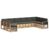 vidaXL Buiten bankenset 10 st Wit en antracietkleurig Polyester