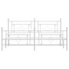vidaXL Bedframe met hoofd- en voeteneinde metaal wit 183x213 cm