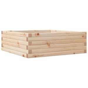 vidaXL Plantenbak 70x70x23 cm massief grenenhout