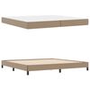 vidaXL Bedframe met matras Cappuccino 200 x 200 cm Stof