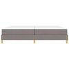 vidaXL Boxspringbed met matras Taupe 200 x 200 cm Stof