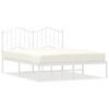 vidaXL Bedframe met hoofdbord metaal wit 140x200 cm