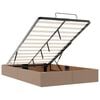 vidaXL Bedframe met matras met matras 2 pcs Tan PVC
