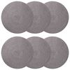 vidaXL Jute placematten 6 st Grijs 100% Tossa Jute