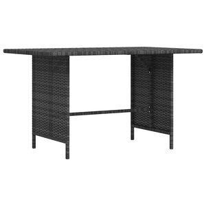 vidaXL Tuintafel 110x70x65 cm poly rattan grijs