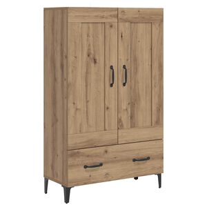 vidaXL Hoge kast Artisanaal eiken 70 x 31 x 115 cm Bewerkt hout