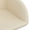 vidaXL Eetkamerstoelen draaibaar 4 st fluweel cr&egrave;mekleurig