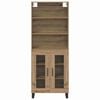 vidaXL Hoge kast Artisan Eiken 69,5 x 34 x 180 cm Bewerkt hout
