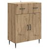 vidaXL Dressoir Artisanaal eiken 66 x 34,5 x 89,5 cm Bewerkt hout