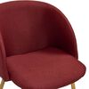 vidaXL Eetkamerstoelen 2 st stof wijnrood