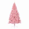 vidaXL Kunstmatig Voorverlicht Kerstboom met 300 LED Roze 240 cm PVC