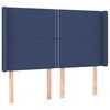 vidaXL Boxspring met matras en LED stof blauw 140x190 cm