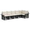 vidaXL Tuinbankenset 6 st Zwart poly rattan