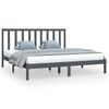 vidaXL Bedframe massief grenenhout grijs 200x200 cm