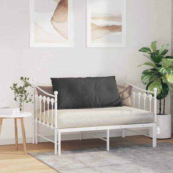 vidaXL Rugkussen Donkergrijs 100 x 50 cm Cordstof