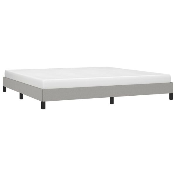 vidaXL Bedframe zonder matras stof lichtgrijs 200x200 cm