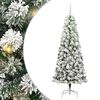 vidaXL Kunstmatige Inklapbare Kerstboom 300 LED's Groen en Wit 180 cm