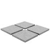 vidaXL Parasolvoetplaten 4 st vierkant 100 kg grijs graniet