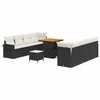 vidaXL Tuin Sofa Set 11 st Zwart Poly riet