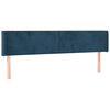 vidaXL Hoofdbord met randen 163x16x78/88 cm fluweel donkerblauw